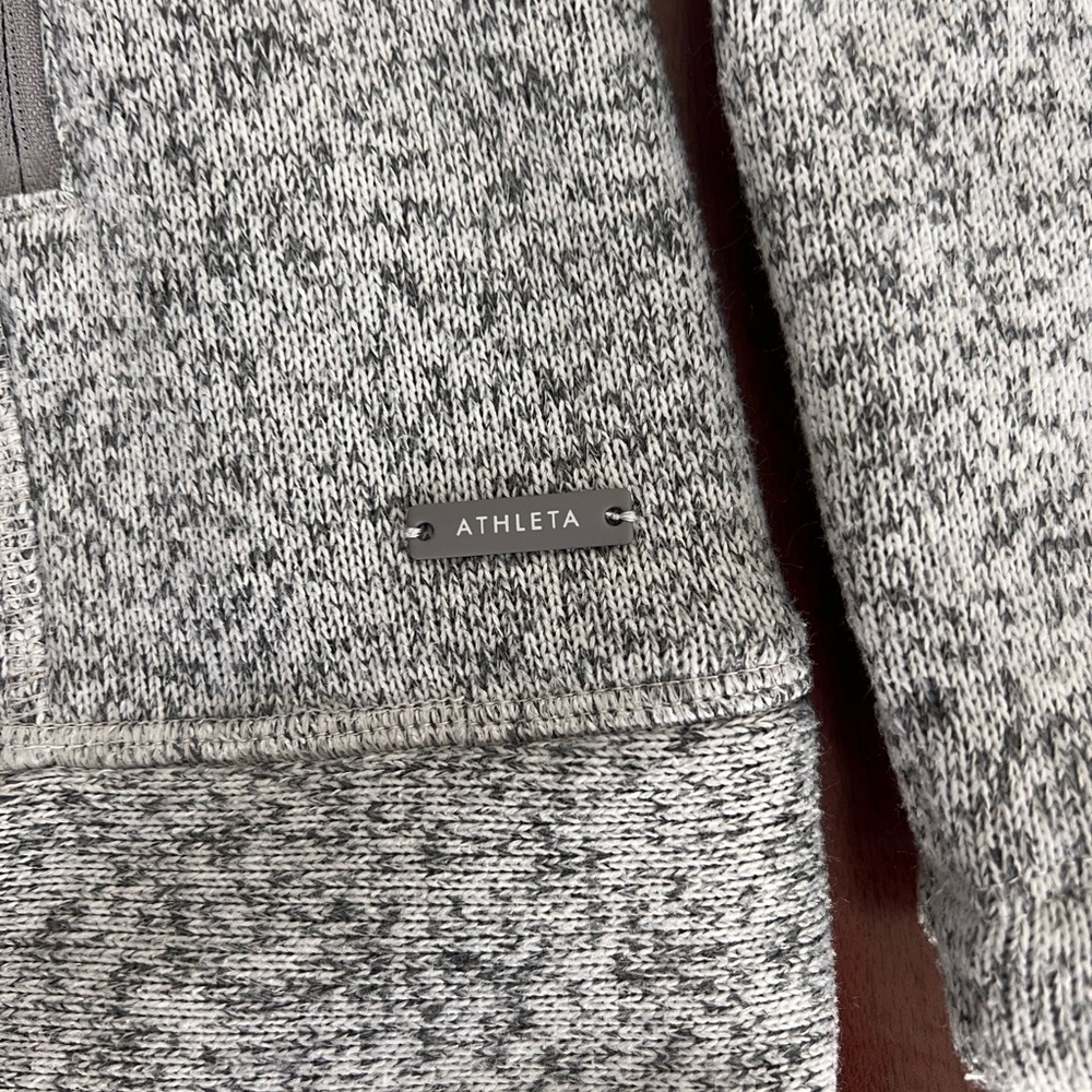 Athleta Heather Gray Fleece-Lined Jacket - Picture 3 of 4